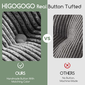 HIGOGOGO cushion supports relaxed seating with fluffy foam blocks and dense foundation.