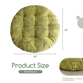 HIGOGOGO Papasan cushion, side view, plush comfort for relaxed afternoons