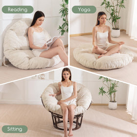 Beige color and 48x48 inch size suit many Papasan frames.