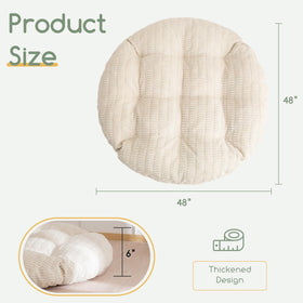 Close-up of soft shredded foam core in the HIGOGOGO Papasan cushion.