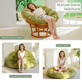 HIGOGOGO Papasan cushion shredded-foam detail with soft support core
