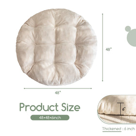 HIGOGOGO Papasan cushion shows soft shredded foam for plush support