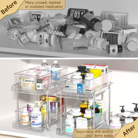 HIHEGD stackable trays expand vertical storage for taller items