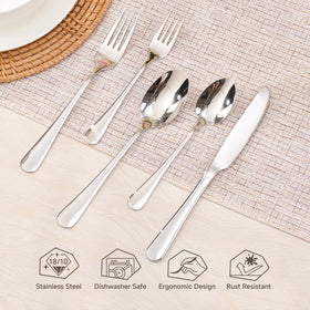 HIKAA 18-10 stainless steel construction closeup; premium durability and long-lasting shine.