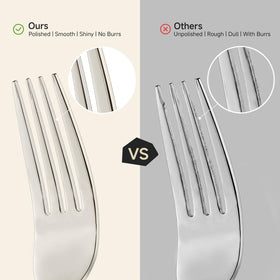 HIKAA 40-piece set for 8 salad forks; convenient service for family meals.