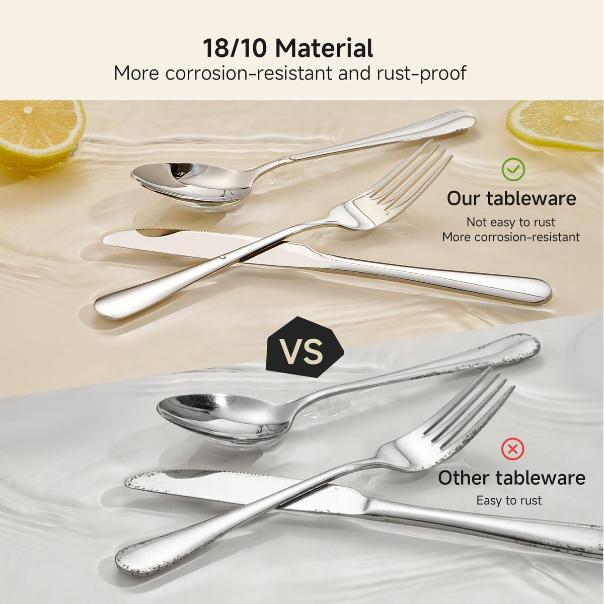 HIKAA ergonomic weight-balanced forks deliver steady grip during meals.
