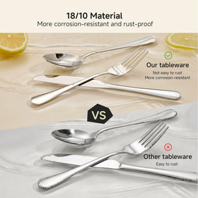 HIKAA ergonomic weight-balanced forks deliver steady grip during meals.