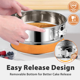 Hikolvol silicone protector safeguarding cheesecake edges during cooling