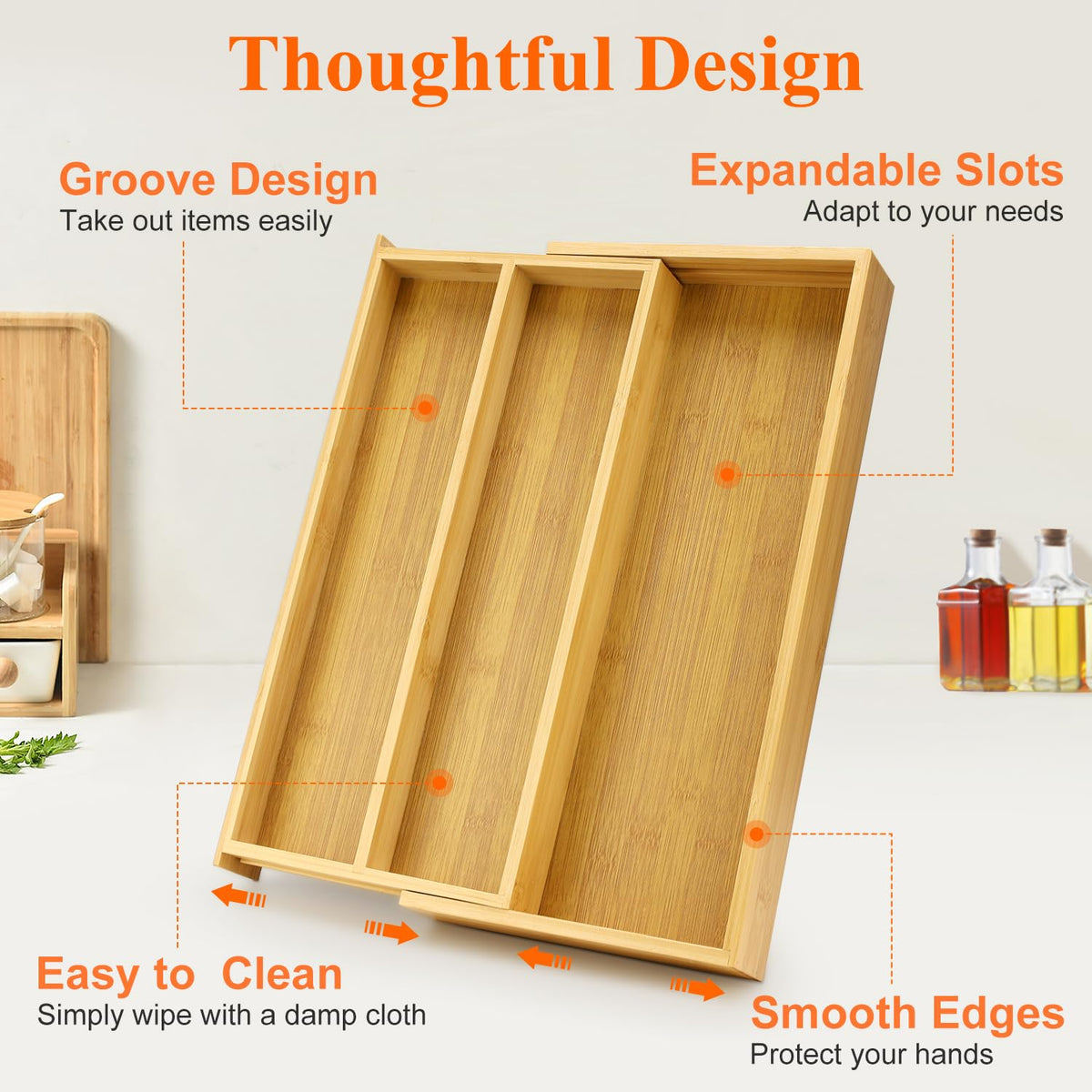 Hilislog multi-functional drawer organizer used for various storage needs