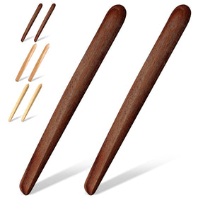 Hillban 11-inch acacia spurtle for versatile stirring in bowls and jars.