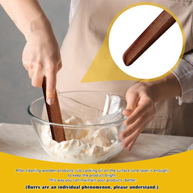 Hillban bread-mixing spurtle in acacia wood, durable and smooth.
