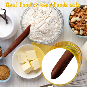Hillban wooden spurtle, durable kitchen tool for daily use.