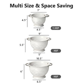 Hillbond nesting colanders save kitchen space after use