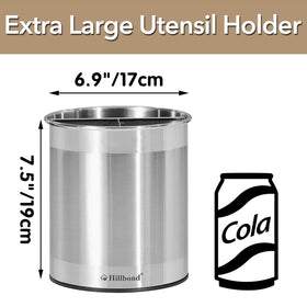 Hillbond large-capacity countertop organizer holds longer utensils.