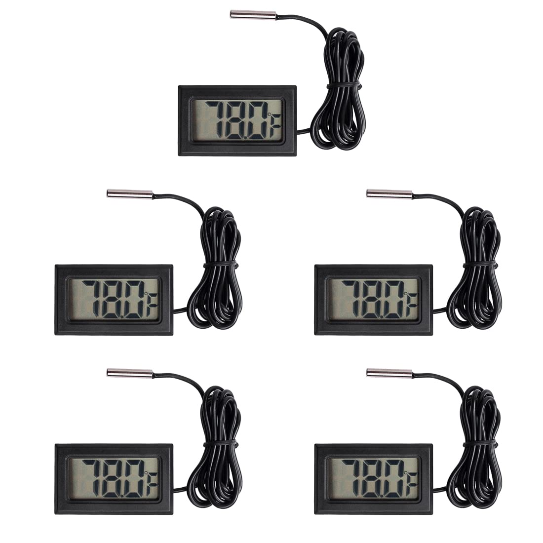 HiLetgo digital fridge thermometer front view for precise food temperature monitoring