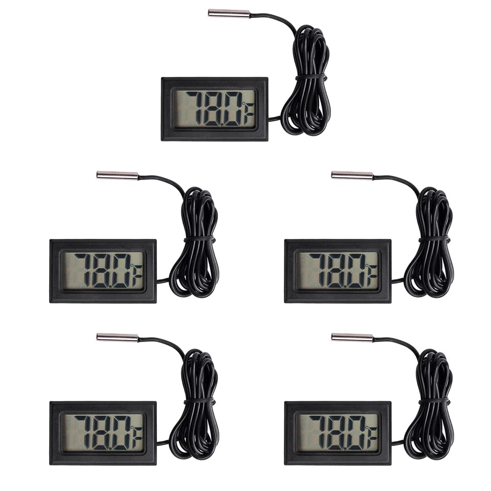 HiLetgo digital fridge thermometer front view for precise food temperature monitoring