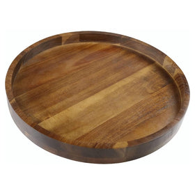 HillSpring Acacia round serving tray with 13.8 inch diameter for stylish entertaining.