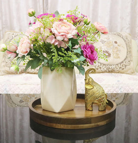HillSpring Acacia round serving tray versatile for drinks, appetizers, candles and more.