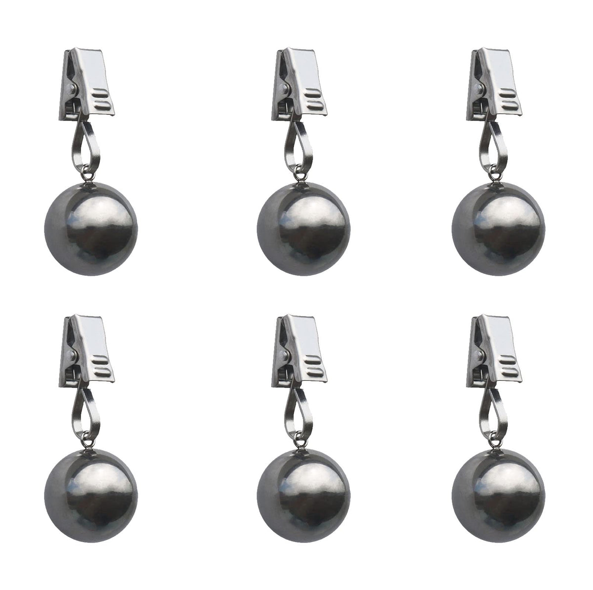 HillSpring heavy tablecloth weights with rust-free clips secure outdoor setups.