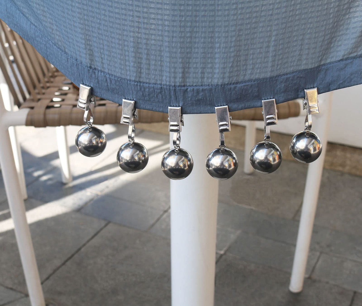 HillSpring six-pack weights ready for patio or wedding setup.