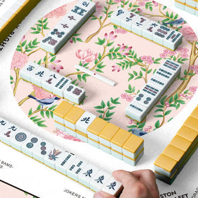 Hillsuren Mahjong tablecloth fits 4-6 players on a 55x55 table.