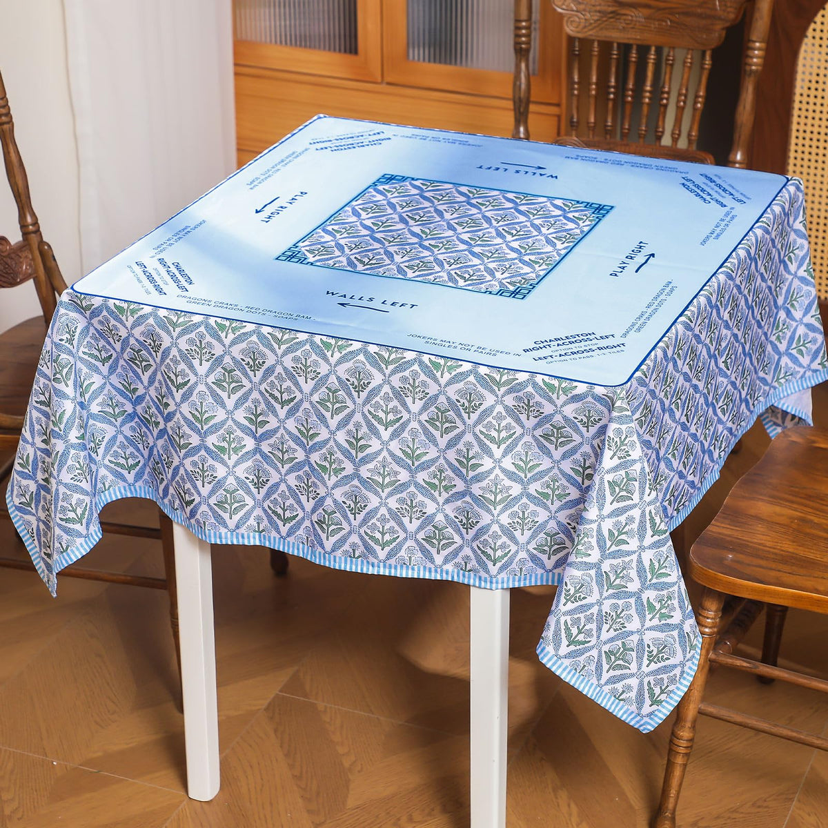 Hillsuren Mahjong tablecloth durable polyester fabric resists scratches and spills