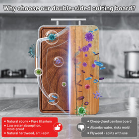 Hilmon double-sided chopping board ideal for meat and charcuterie prep.