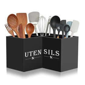 Himake large utensil holder with triangle design for corner storage efficiency.