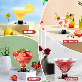 Himake party dessert cups provide elegant presentation for appetizers and sweets