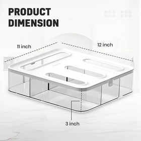 HIMUS sandwich bag organizer top view showing clear lid for quick refills