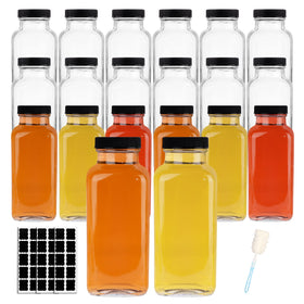 HINGWAH 12oz glass bottle with wide opening for easy filling and cleaning.