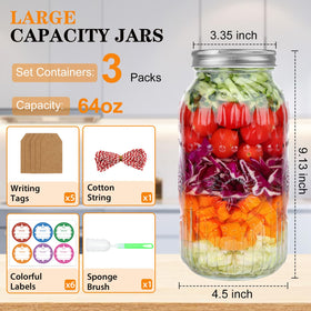 HINGWAH airtight split-lid system keeps contents fresh and leak-free.