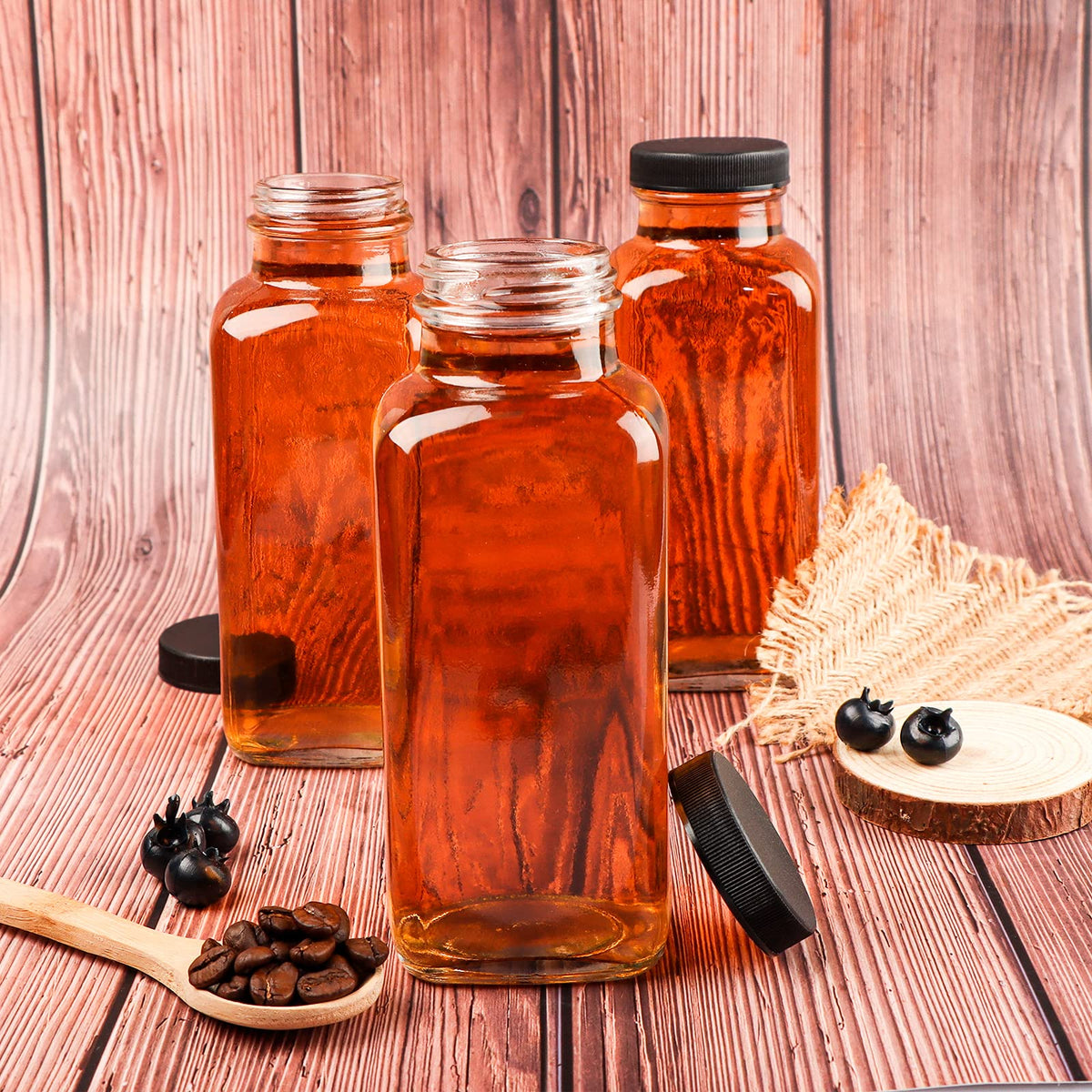 HINGWAH bottle set includes sponge brush and labels for organized storage.