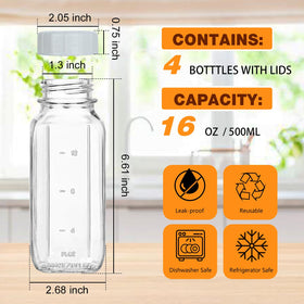 HINGWAH glass bottles with screw lids and silicone gaskets prevent leaks during transport.