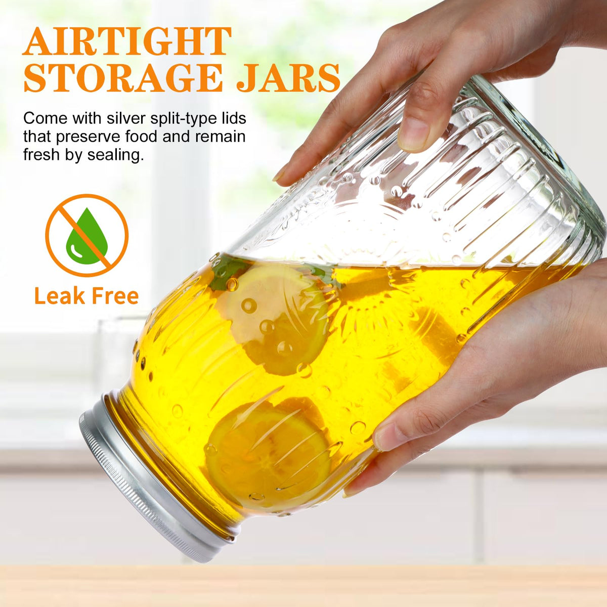 HINGWAH thick glass for durable, reusable jars.