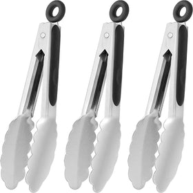 HINMAY 7-inch mini tongs with ring-pull lock for simple table serving.