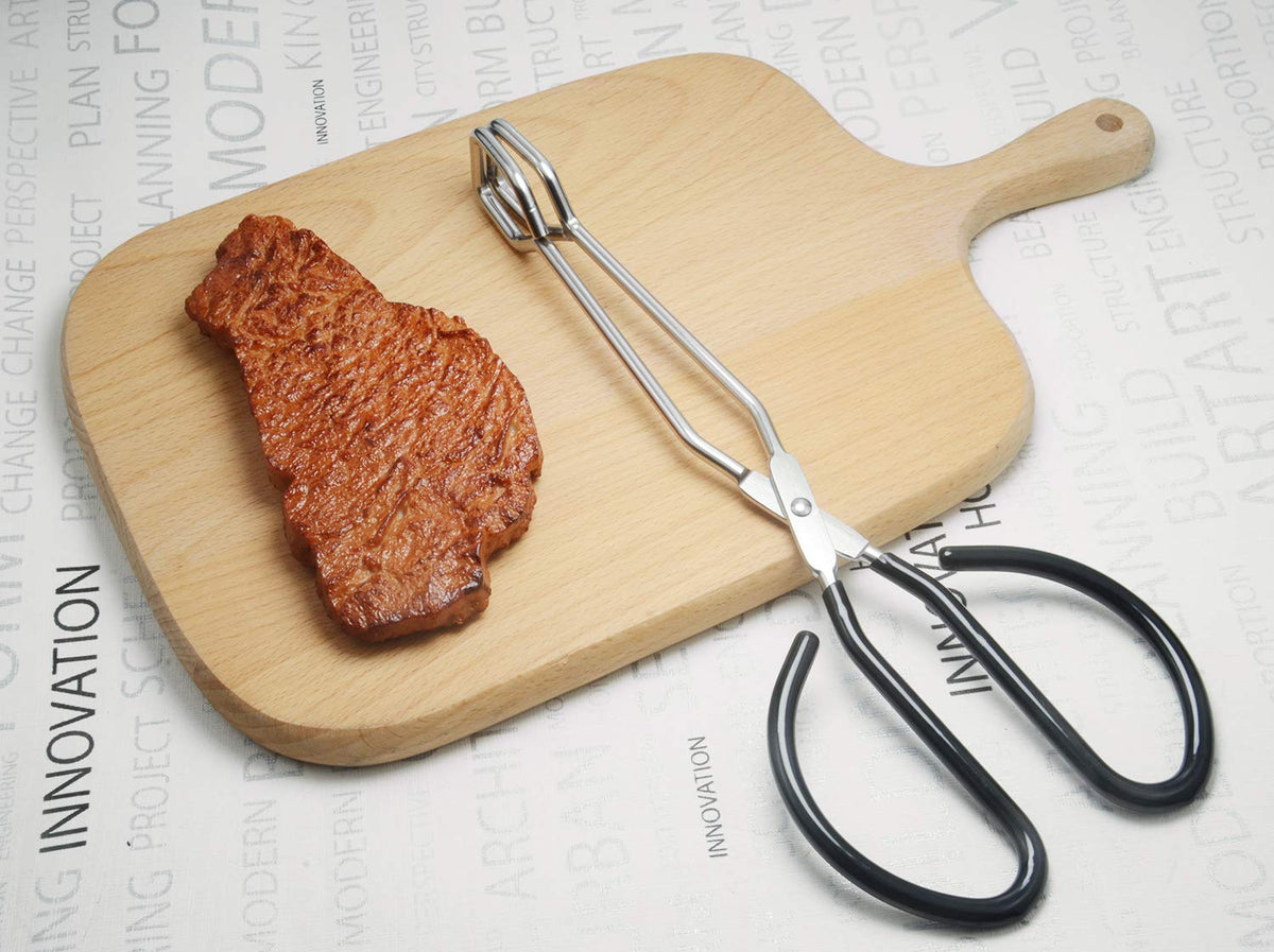 HINMAY dishwasher-safe tongs highlighting easy cleaning after cooking.