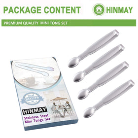 HINMAY mini serving tongs handle ice cubes with ease for drinks