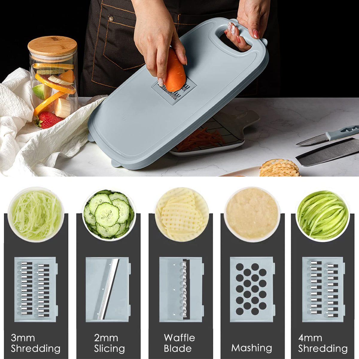 hinnger 9-in-1 multi-function gadget saves counter space.