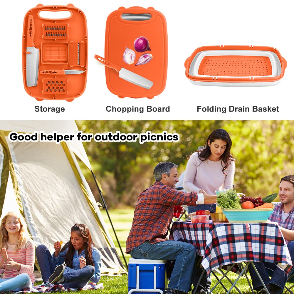 HI NINGER portable outdoor kitchen setup for picnics and BBQs.