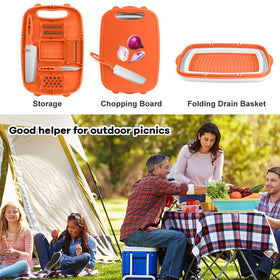 HI NINGER portable outdoor kitchen setup for picnics and BBQs.
