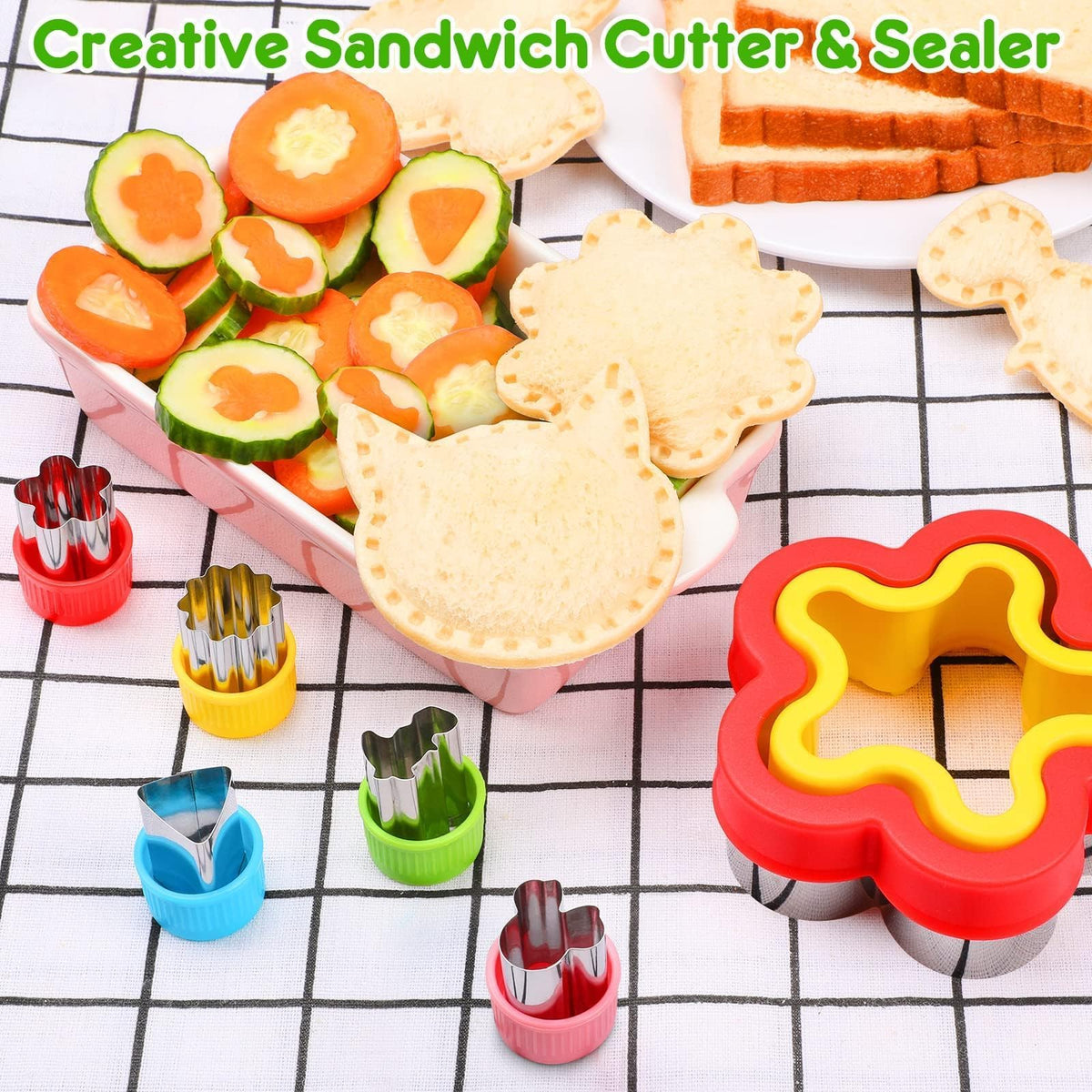HINZER triangle sandwich cutter makes easy geometric sandwiches