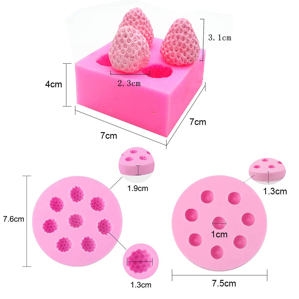 HiParty 3D mini raspberry mold ideal for delicate cupcake accents and smooth release.