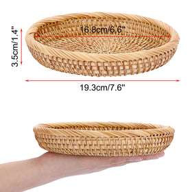 Hipiwe handwoven rattan tray with durable base on a clean surface