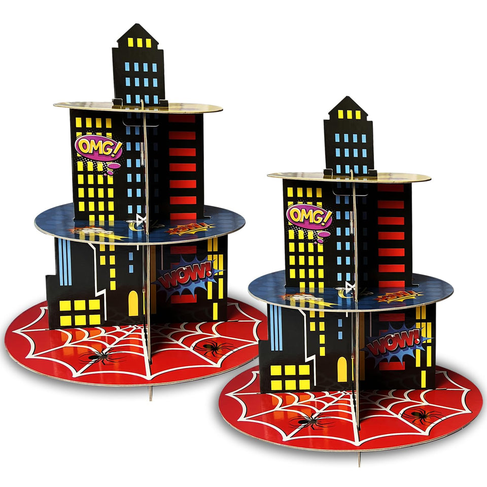 Hipoxa hero cupcake stand 2-pack, easy assembly for a polished party dessert display.