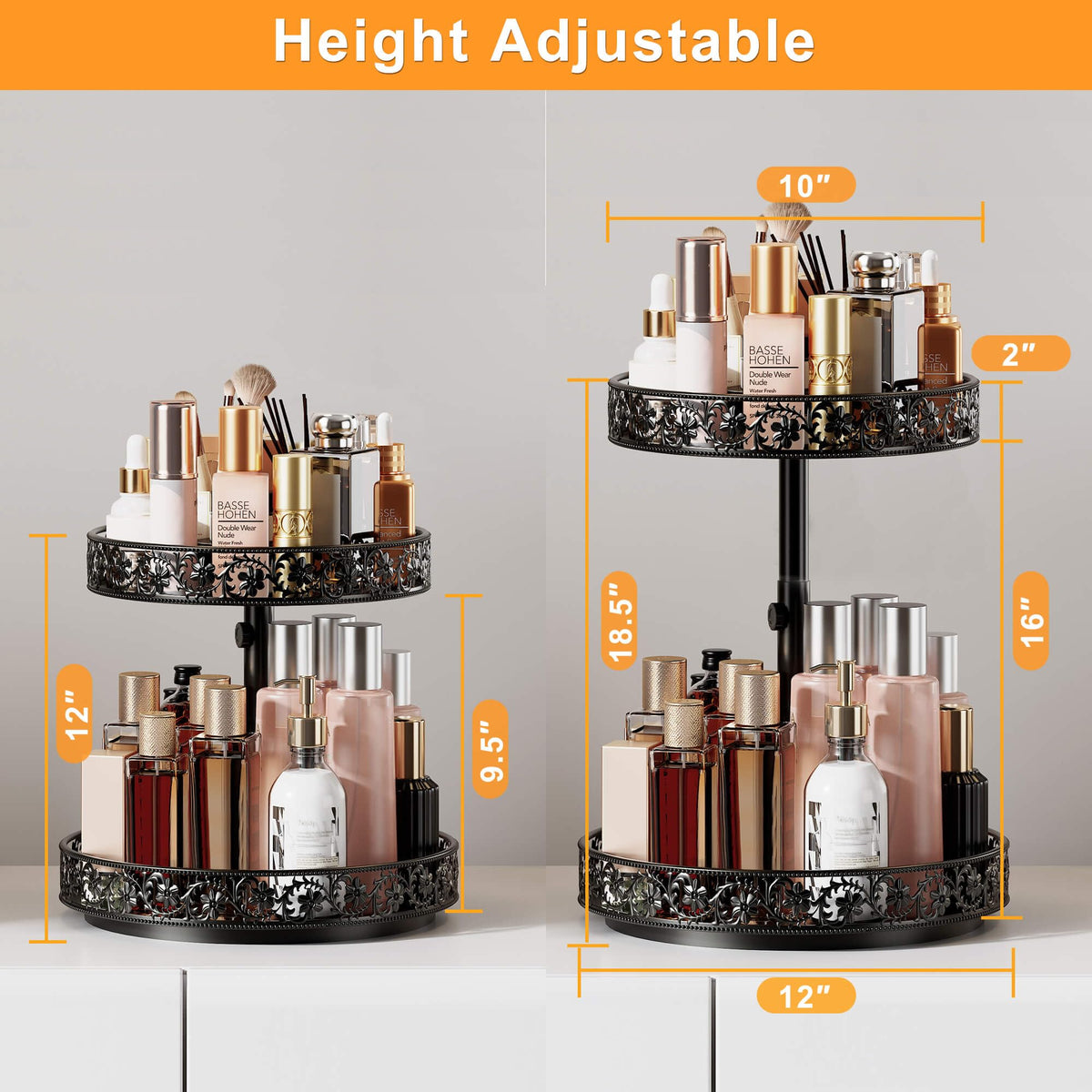 HISKIWUU 360-degree rotation lazy susan with steel bearings in use