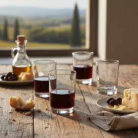 History Company Bàcaro Veneto glass set close-up in gift box for gifting