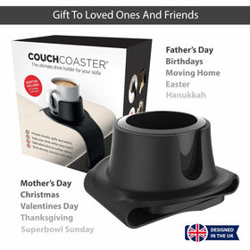 HIT PRODUCTS CouchCoaster BPA-free silicone is lightweight and portable.