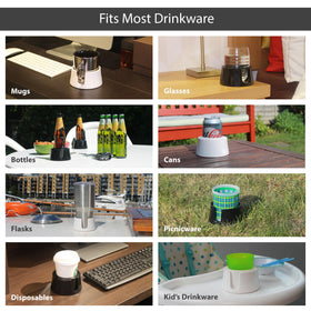 HIT PRODUCTS TableCoaster mug handle slot accommodates handles for easy placement