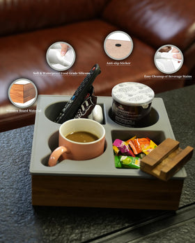 Hitseon compact tray keeps drinks, remotes, and snacks within arm’s reach.